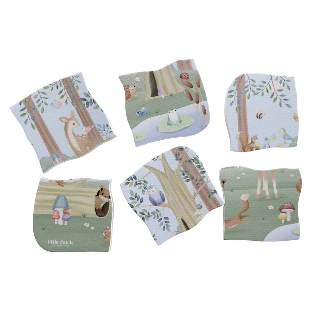 Little Dutch Forest Friends Bad Puzzel 6 Stukjes - Afbeelding 3